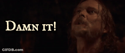 Man With Beard Saying Damn It GIF