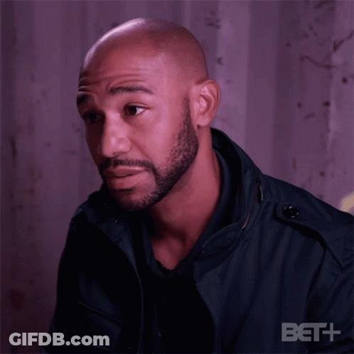 Man With Beard Saying Don't Turn Your Back On Me GIF
