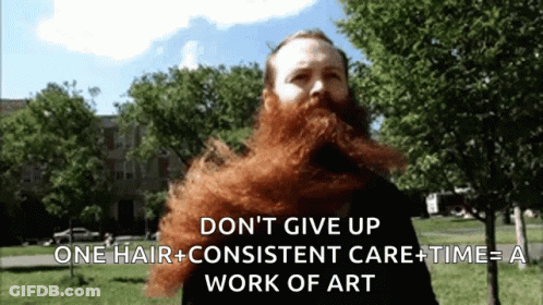 Man With Beard Saying Dont Give Up GIF