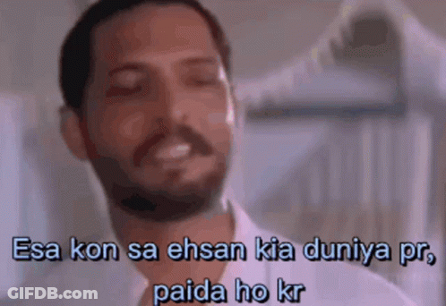 Man With Beard Saying Esa Kon Sa Ehsan Kia Duniya Pr GIF