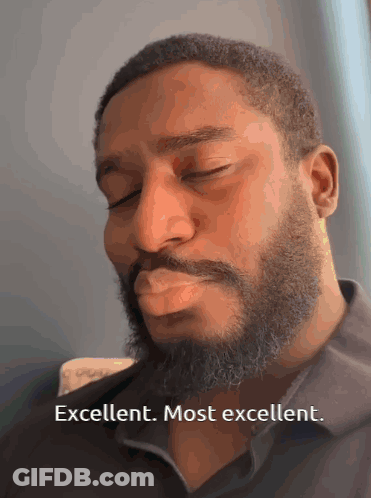 Man With Beard Saying Excellent Most Excellent GIF