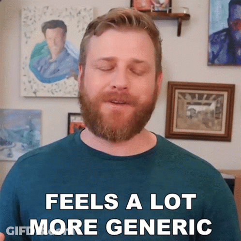 Man With Beard Saying Feels A Lot More Generic GIF