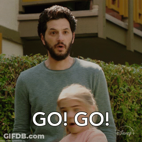 Man With Beard Saying Go Go GIF