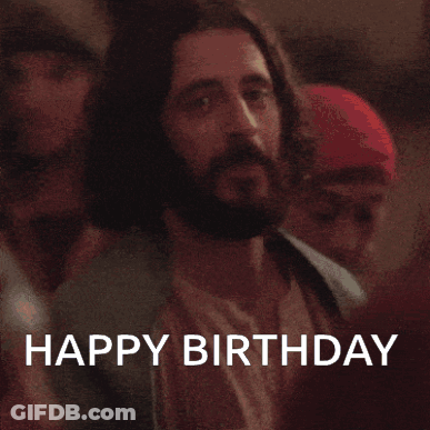 Man With Beard Saying Happy Birthday GIF