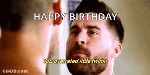 Man With Beard Saying Happy Birthday GIF