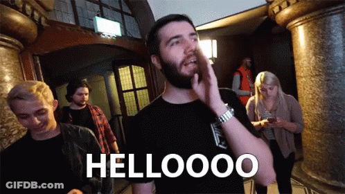 Man With Beard Saying Hello GIF