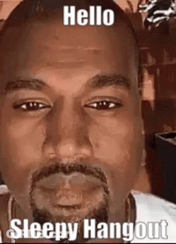 Man With Beard Saying Hello Sleepy Hangout GIF