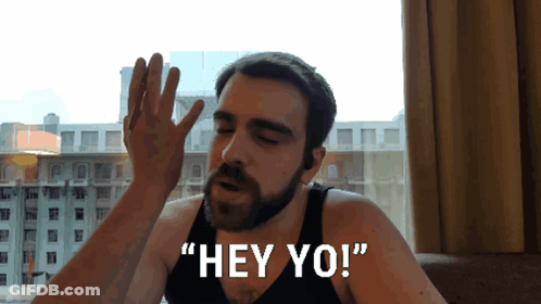 Man With Beard Saying Hey Yo GIF