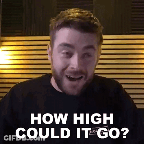 Man With Beard Saying How High Could It Go GIF