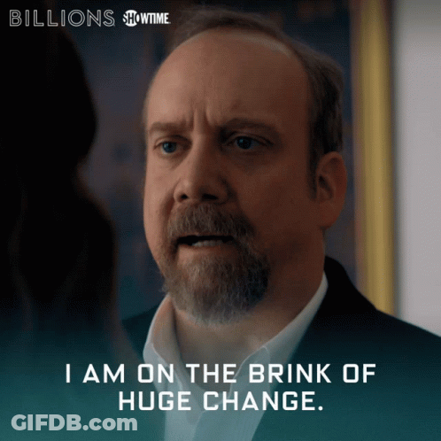 Man With Beard Saying I Am On The Brink Of Huge Change GIF