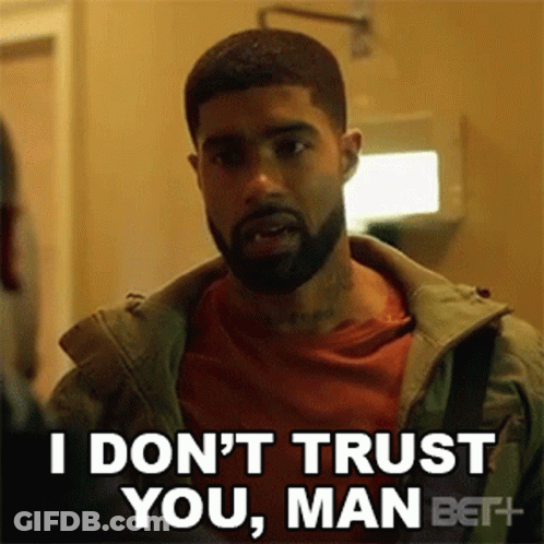 Man With Beard Saying I Don't Trust You GIF