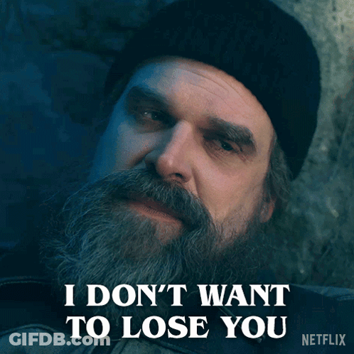 Man With Beard Saying I Don't Want To Lose You GIF