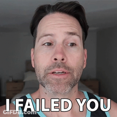 Man With Beard Saying I Failed You GIF