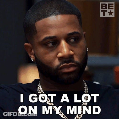 Man With Beard Saying I Got A Lot On My Mind GIF