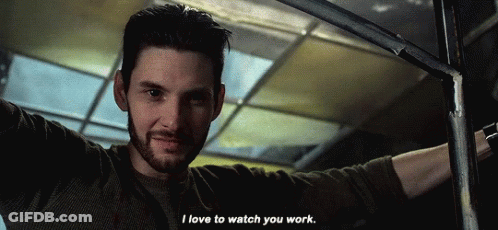 Man With Beard Saying I Love To Watch You Work GIF