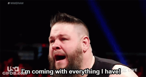 Man With Beard Saying I'm Coming With Everything I Have GIF