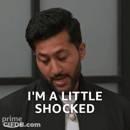 Man With Beard Saying I'm Little Shocked GIF