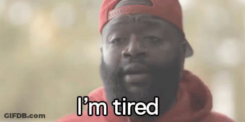 Man With Beard Saying I'm Tired GIF