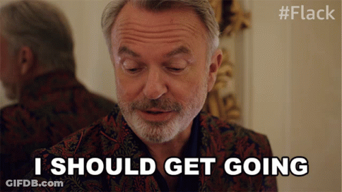 Man With Beard Saying I Should Get Going GIF