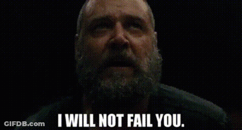 Man With Beard Saying I Will Not Fail You GIF