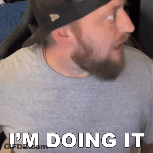 Man With Beard Saying Im Doing It GIF