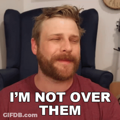 Man With Beard Saying Im Not Over Them GIF