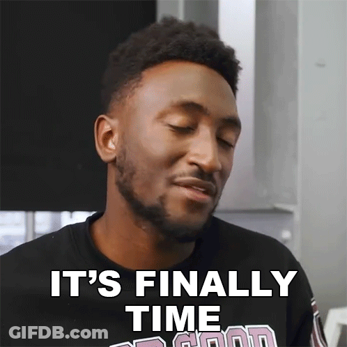 Man With Beard Saying It's Finally Time GIF
