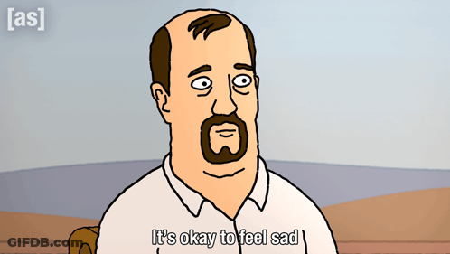 Man With Beard Saying It's Okay To Feel Sad GIF