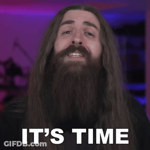 Man With Beard Saying It's Time GIF