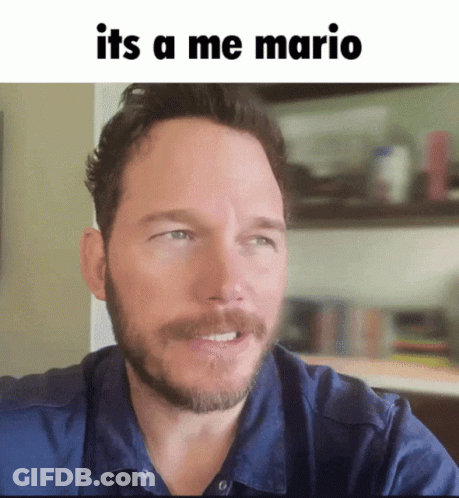 Man With Beard Saying Its A Me Mario GIF