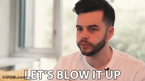 Man With Beard Saying Let's Blow It Up GIF