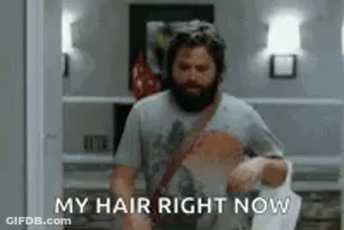 Man With Beard Saying My Hair Right Now GIF