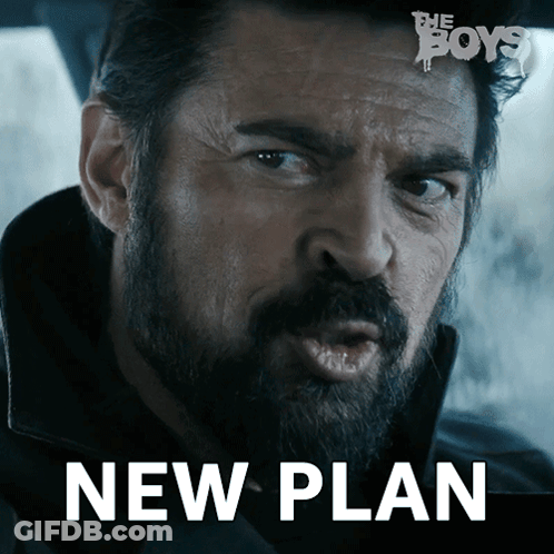 Man With Beard Saying New Plan GIF