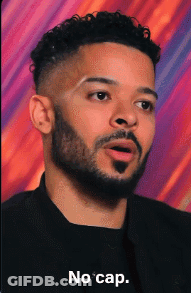 Man With Beard Saying No Cap GIF