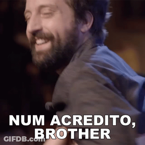 Man With Beard Saying Num Acredito Brother GIF