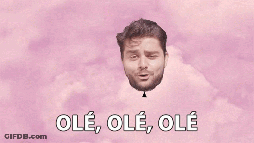 Man With Beard Saying Ole Ole Ole GIF