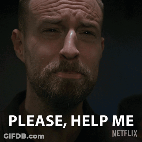 Man With Beard Saying Please Help Me GIF