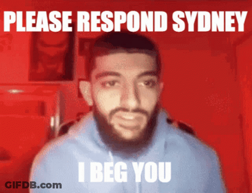 Man With Beard Saying Please Respond Sydney GIF