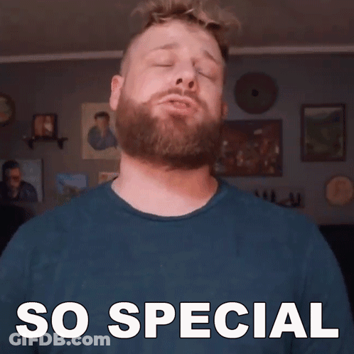 Man With Beard Saying So Special GIF