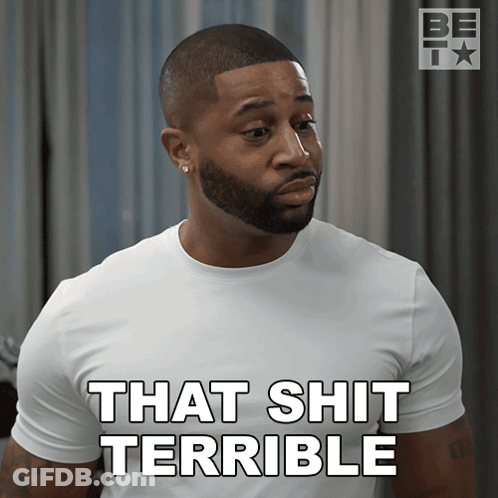 Man With Beard Saying That Shit Terrible GIF
