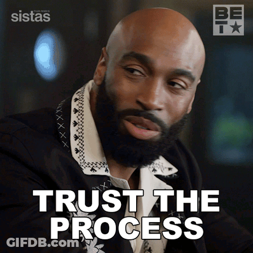 Man With Beard Saying Trust The Process GIF