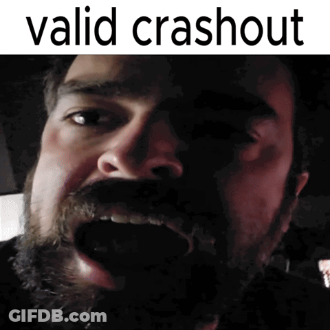 Man With Beard Saying Valid Crashout GIF
