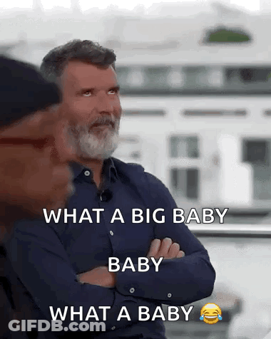 Man With Beard Saying What A Big Baby GIF