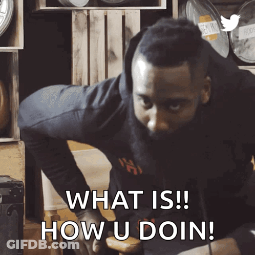 Man With Beard Saying What And How U Doin GIF