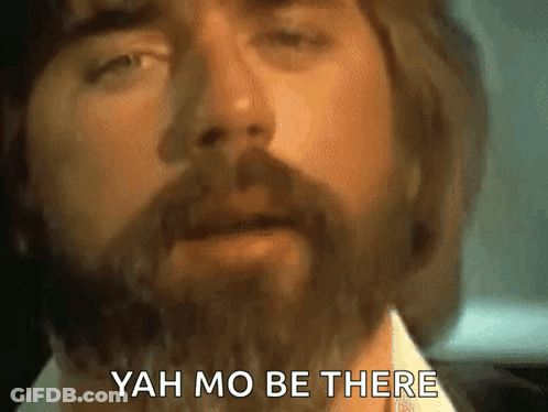 Man With Beard Saying Yah Mo Be There GIF