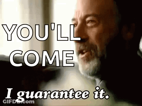 Man With Beard Saying You'll Come Guarantee GIF