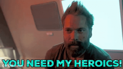 Man With Beard Saying You Need My Heroics GIF