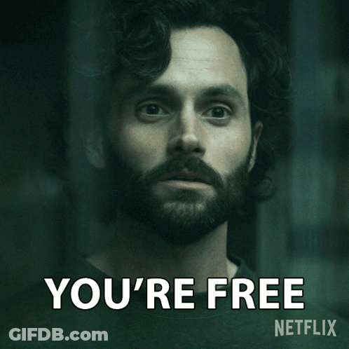Man With Beard Saying You're Free GIF