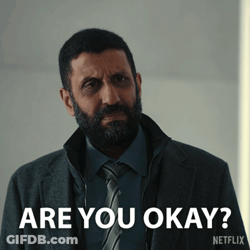 Man With Beard Says Are You Okay GIF