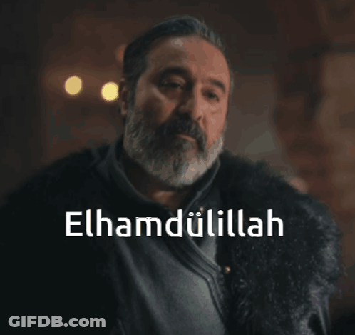 Man With Beard Says Elhamdulilah GIF